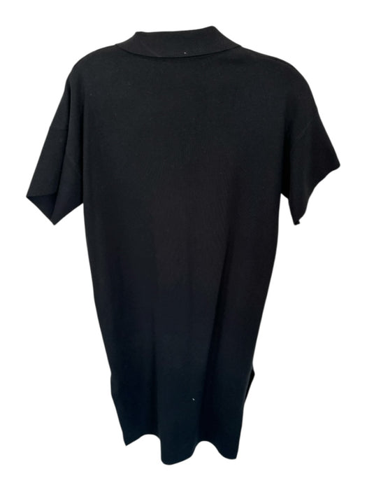 Tuckernuck Size XS Black Polyester Blend Short Sleeve Split Neck Collar Dress Black / XS