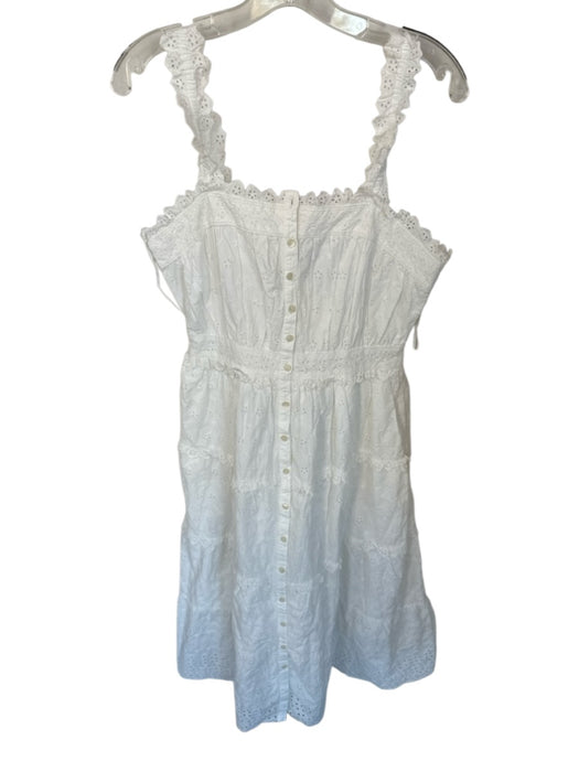 Gap x Doen Size S White Cotton Eyelet Sleeveless Button Down Maxi Dress White / S