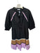 Crosby Size XS Black & Purple Cotton Long Balloon Sleeve Lace Detail Maxi Dress Black & Purple / XS