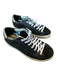 P448 Shoe Size 37 Black & White Leather Metallic Accent Athletic Sneakers Black & White / 37