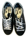 P448 Shoe Size 37 Black & White Leather Metallic Accent Athletic Sneakers Black & White / 37