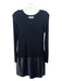 Bailey 44 Size XS Black Rayon Faux Leather Fabric Block Long Sleeve Dress Black / XS
