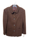 Lafayette Size 10 Brown Alpaca Blend Button Down Blazer Jacket Brown / 10