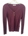 Avec Les Filles Size XS Purple Viscose & Nylon Rib Knit Gold Buttons Cardigan Purple / XS