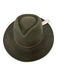 Barbour Olive Green Wool Felt Leather Strap Wide Brim Fedora Hat Olive Green / L