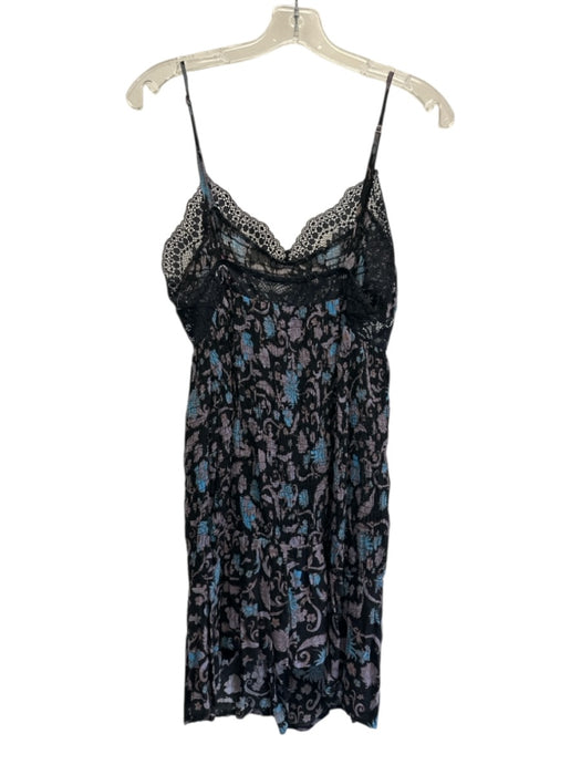 Intimately Free People Size S Black, Purple & Blue No Fabric Tag Mini Dress Black, Purple & Blue / S