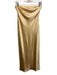 Meshki Size S Light Yellow Polyester Sleeveless Satin Zip Close Midi Dress Light Yellow / S
