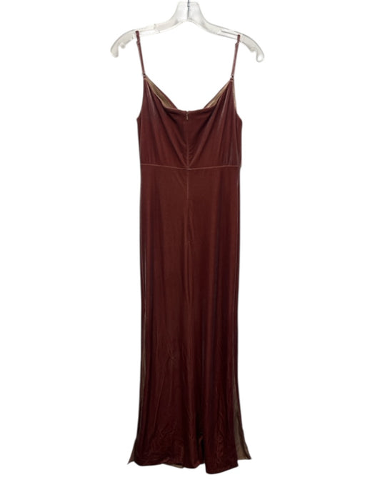 Revelry Size 6 Mauve Pink Polyester Spaghetti Strap Velvet Padded Velvet Dress Mauve Pink / 6