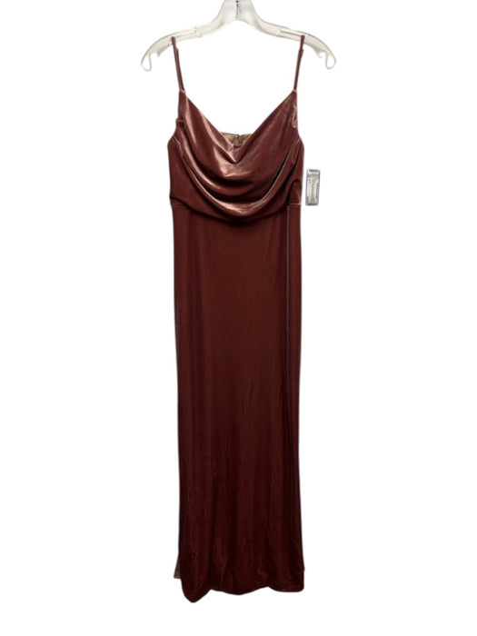 Revelry Size 6 Mauve Pink Polyester Spaghetti Strap Velvet Padded Velvet Dress Mauve Pink / 6