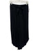 Aqua Size Small Black Elastic Waist Pleated Side Slit Tie Waist Pants Black / Small