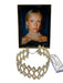 Sach Atelier Gold Tone Lobster Clasp Diamond Shape Wide Mirror Detail Bracelet Gold Tone