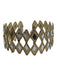 Sach Atelier Gold Tone Lobster Clasp Diamond Shape Wide Mirror Detail Bracelet Gold Tone