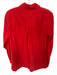 Lafayette 148 Size P Red Cotton Blend Long Sleeve Solid Button Down Top Red / P