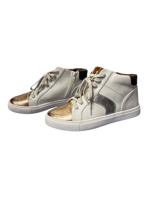 Dolce Vita Shoe Size 8 White, Silver & Bronze Leather round toe High Top Shoes White, Silver & Bronze / 8