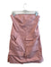 Zara Size S Pink Cotton Strapless Back Zip Front Pockets Above Knee Dress Pink / S