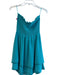 Ramy Brook Size S Teal Polyester Sleeveless Above Knee Ruffle Detail Dress Teal / S