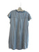 Dear John Size L Light Blue Lyocell Ruffle Detail Knee Length Button Up Dress Light Blue / L
