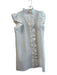 Mazik Size L White Polyester Knee Length Short Sleeve Cap Sleeve Dress White / L