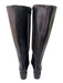 Vince Shoe Size 7 Black Leather Knee High Side Zip Stitch Detail Boots Black / 7