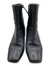 Vince Shoe Size 7 Black Leather Square Toe Side Zip Block Heel Booties Black / 7