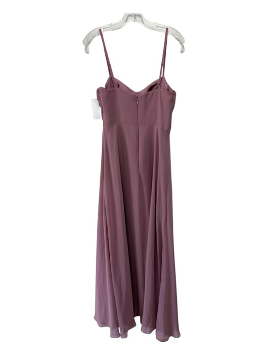 Azazie Size 4 Mauve Purple Polyester Spaghetti Strap High SLit Back Zip Gown Mauve Purple / 4