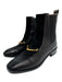 Tory Burch Shoe Size 8.5 Black & Gold Leather Suede Horsebit Chelsea Booties Black & Gold / 8.5