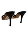 Manolo Blahnik Shoe Size 40 Black Brown & Beige Leather open toe Stiletto Shoes Black Brown & Beige / 40