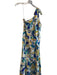 By Anthropologie Size S Blue & Yellow Cotton One Shoulder tie strap Dress Blue & Yellow / S