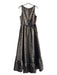 Hutch Size 4 Gold & Black Polyester Blend Open Front Sleeveless Gown Dress Gold & Black / 4