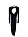 Helmut Lang Size Est M Black No Fabric Tag Slit attached shawl Low Back Dress Black / Est M