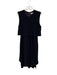 Helmut Lang Size 12 Black Rayon Sleeveless solid color Back Zip Round Neck Dress Black / 12