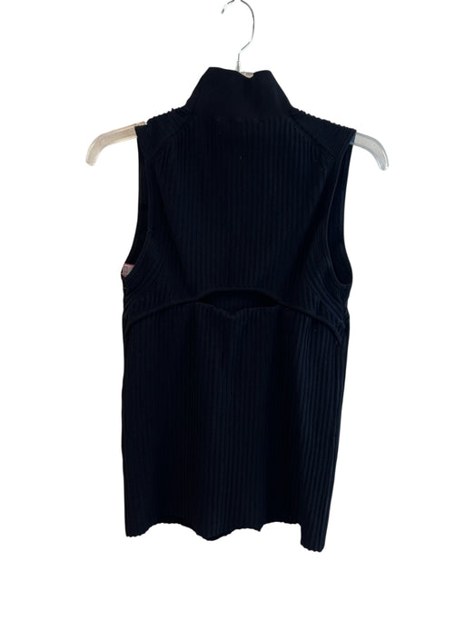 Proenza Schouler Size L Black Viscose Sleeveless Ribbed Detail high neck Top Black / L