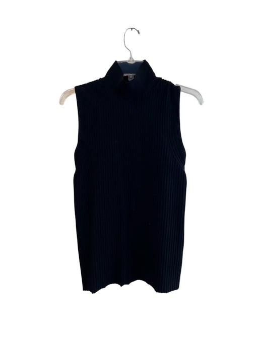Proenza Schouler Size L Black Viscose Sleeveless Ribbed Detail high neck Top Black / L