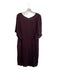 Vince Size L Purple Polyester Short Sleeve solid color V Neck Dress Purple / L