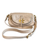 Marc Jacobs Beige 100% Cow Leather Distressed Bird Gold Tone Accent Purse Beige