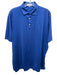 Peter Millar Size M Blue Synthetic Abstract Polo Athleisure Men's Short Sleeve Blue / M