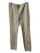 Lafayette 148 Size S Khaki Cotton Blend Elastic Waist Mid Rise Zip Pocket Pants Khaki / S