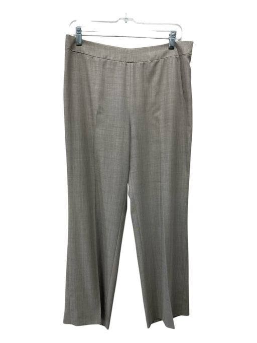 Akris Size 12 Taupe Wool pleat front Straight Leg Ankle Boot Pants Taupe / 12