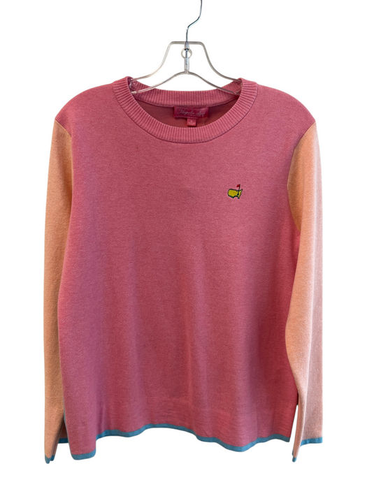 Magnolia Lane Size M Pink & blue Cotton Blend Long Sleeve Two Tone Sweater Pink & blue / M