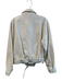Cinq a Sept Size L White Viscose Silver Hardware Belt Chest Pockets Jacket White / L