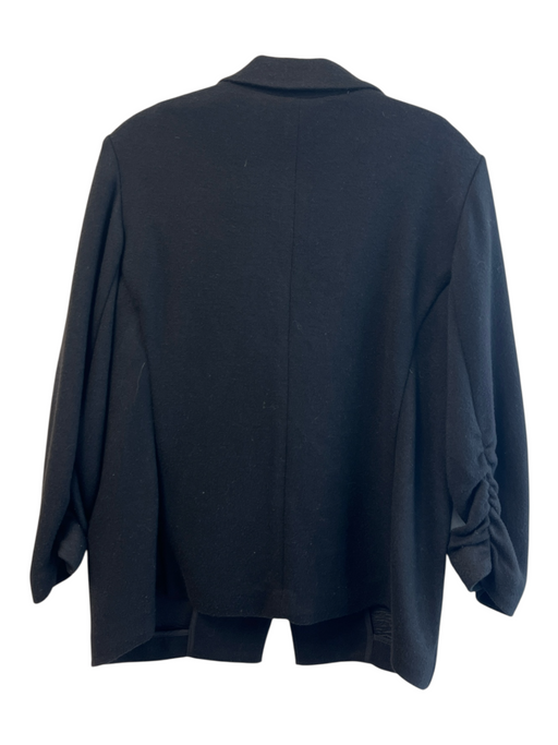 Drew Size L Black Rayon Blend Long Sleeve Single Button Lapel Sweater Black / L