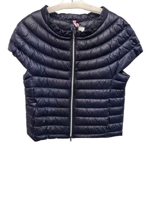 Cotes of London Size L Navy Blue Nylon Down Fill Cap Sleeve Boat Neck Jacket Navy Blue / L