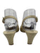 Salvatore Ferragamo Shoe Size 8.5 Cream White & Beige Leather Upper Slingbacks Cream White & Beige / 8.5