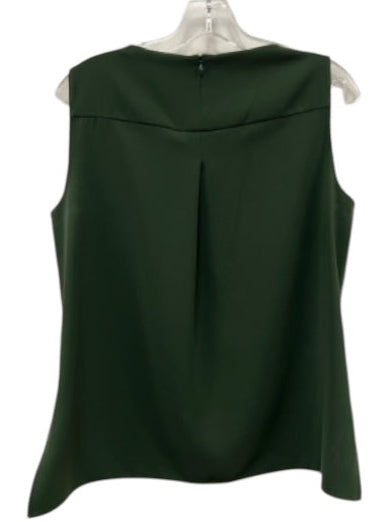 Akris Punto Size 8 Olive Green & Black Polyester Sleeveless Cut Outs Tank Top Olive Green & Black / 8