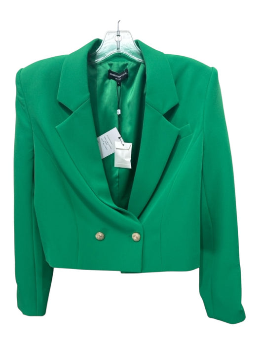 Generation Love Size L Kelly Green Polyester Buttons Gold Buttons Blazer Jacket Kelly Green / L