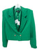 Generation Love Size L Kelly Green Polyester Buttons Gold Buttons Blazer Jacket Kelly Green / L