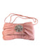 Pink Moon Pink Leather Silver Detail Bow Detail Magnetic Close Clutch Clutch Pink
