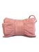 Pink Moon Pink Leather Silver Detail Bow Detail Magnetic Close Clutch Clutch Pink