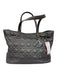 Christian Dior Gunmetal Coated Canvas Leather trim Quilted Logo Charm Tote Bag Gunmetal