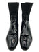 Giorgio Armani Shoe Size 39 Black Patent & Suede Back Zip Almond Toe Ankle Boots Black / 39